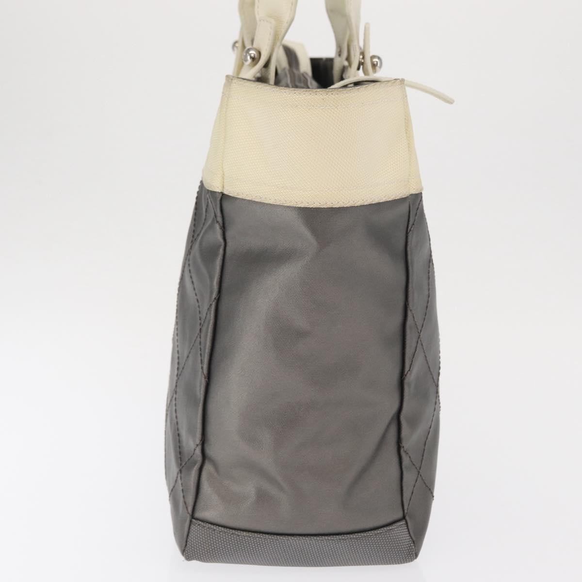 Chanel Biarritz Tote Nylon Silver Nylon Tote Bag Bag