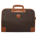 Celine Macadam Briefcase Canvas And Leather Brown Canvas Briefcase Bag