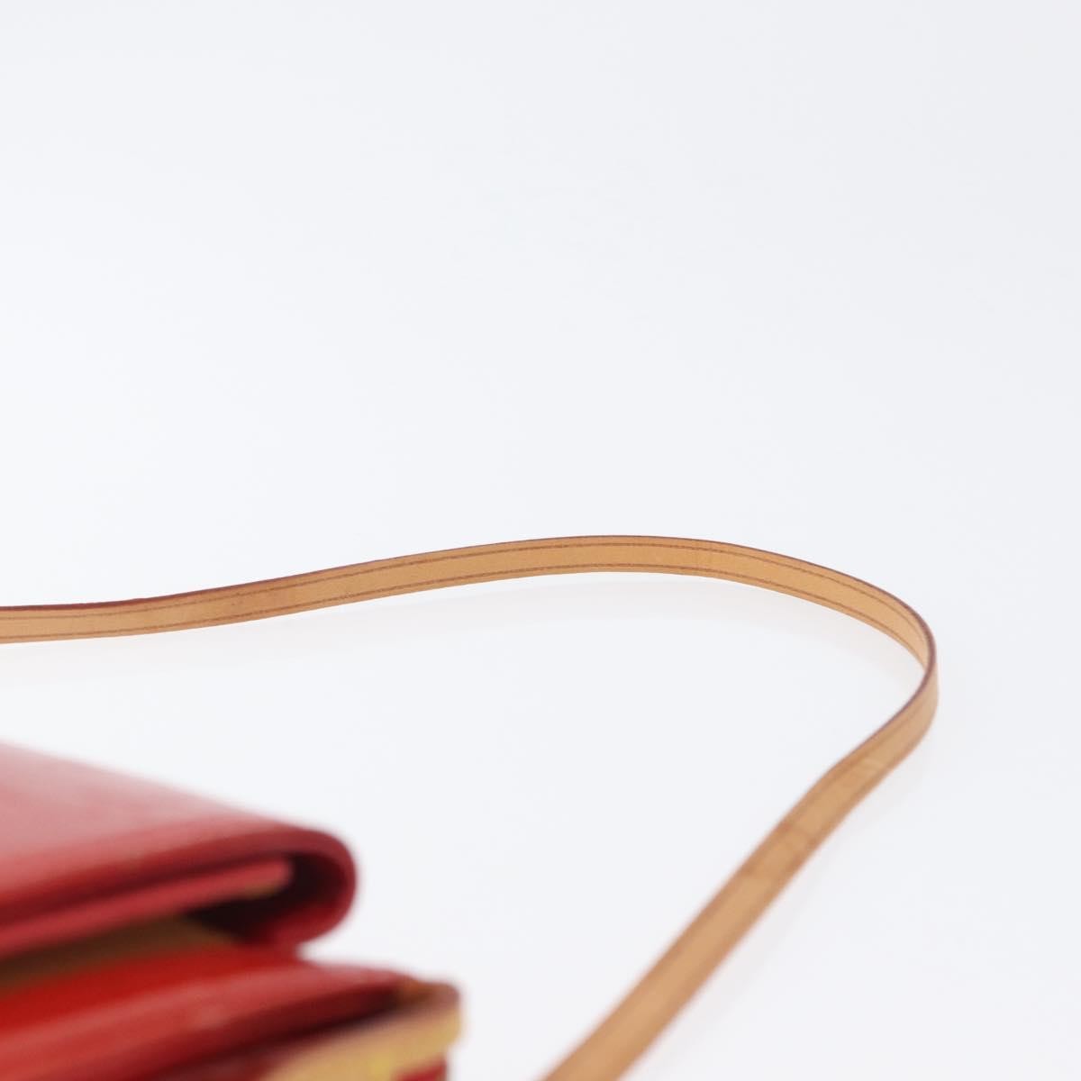 Louis Vuitton Mott Handbag Monogram Vernis Red Patent_Leather Clutche & Pouche Bag