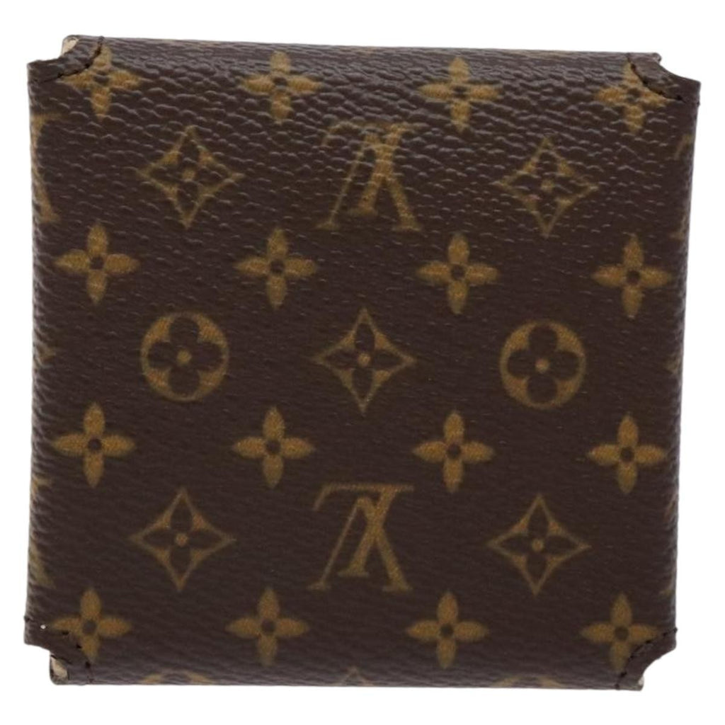 Louis Vuitton Case Jewelry Box Canvas Brown Canvas Wallets Accessory