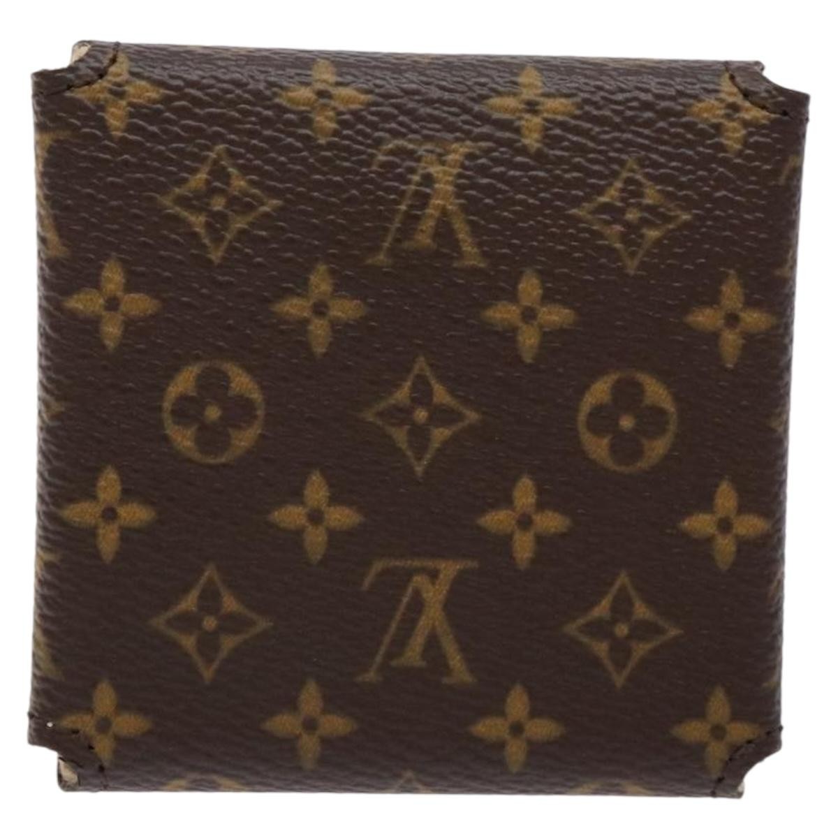 Louis Vuitton Case Jewelry Box Canvas Brown Canvas Wallets Accessory