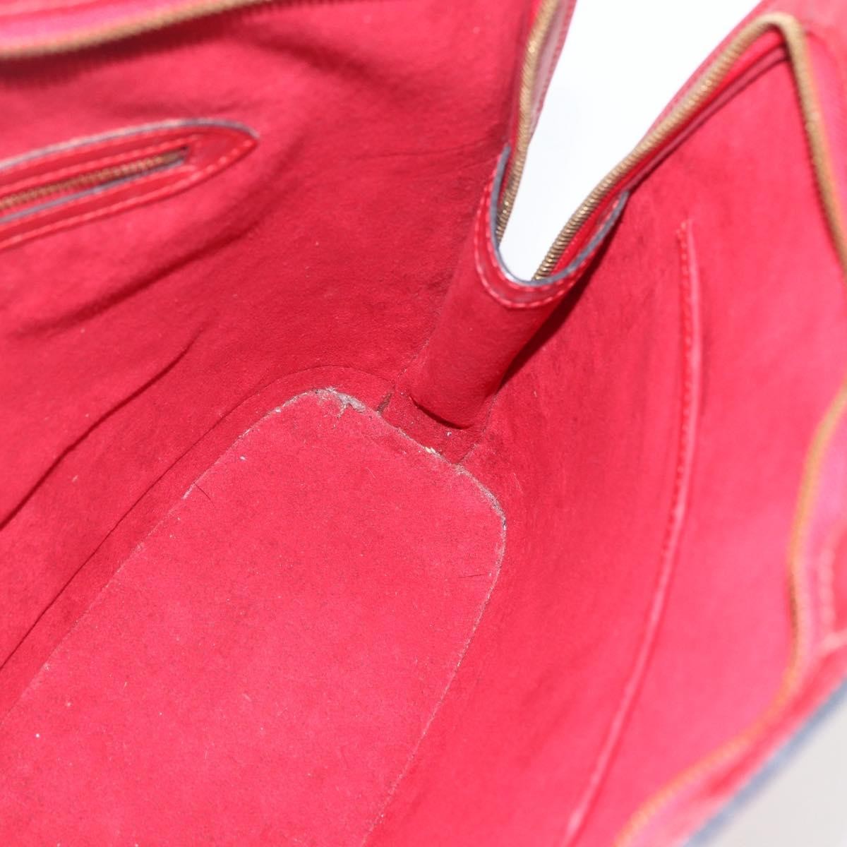 Louis Vuitton Lussac Handbag Epi Leather Red Leather Shoulder Bag