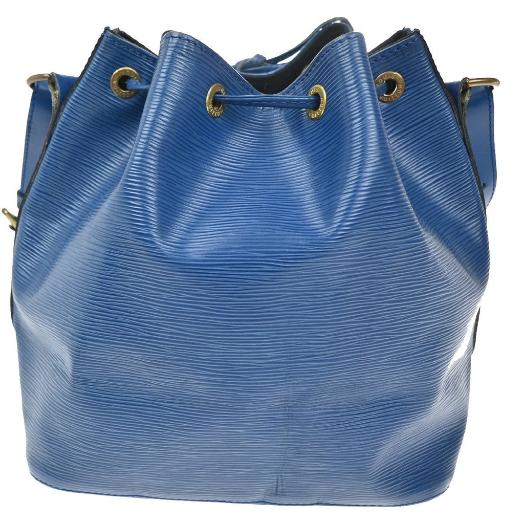 Louis Vuitton Petit Noe Handbag Epi Leather Blue Leather Shoulder Bag