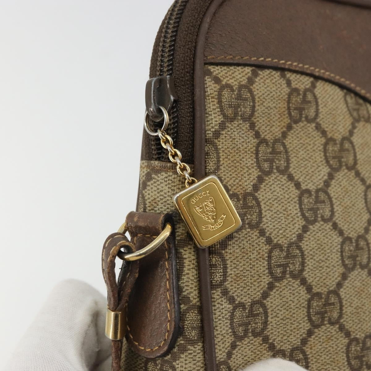 Gucci Gg Supreme Shoulder Bag Canvas Beige Canvas Shoulder Bag Bag (Pre-Owned)