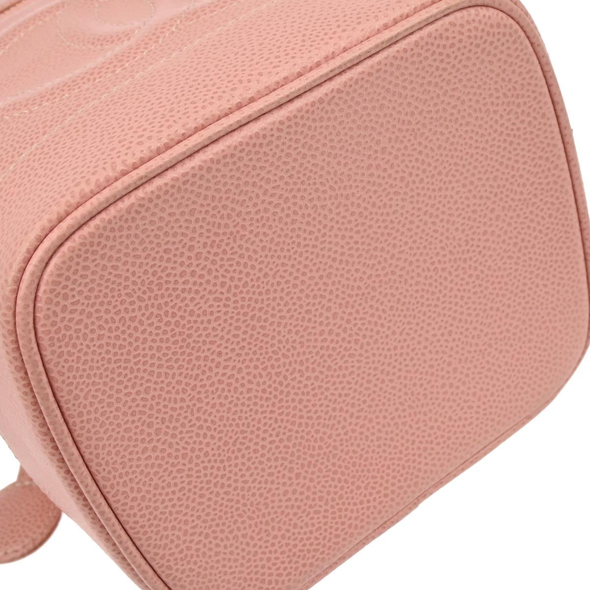 Chanel Vintage Timeless Cosmetic Case Caviar Pink Leather Clutche & Pouche Bag