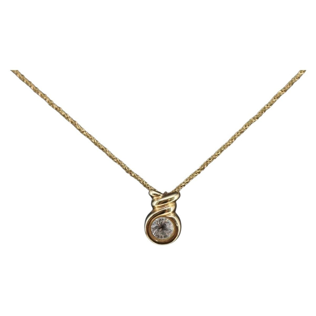 Christian Dior Cd Pendant Necklace Metal Gold Metal Jewelry (Pre-Owned)