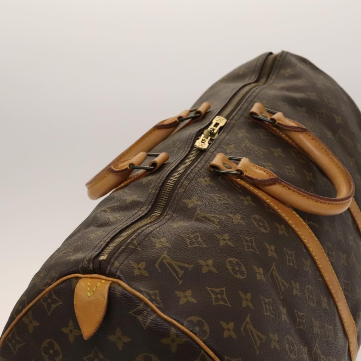 Louis Vuitton Keepall Bag Monogram Canvas Brown Canvas Travel Bag