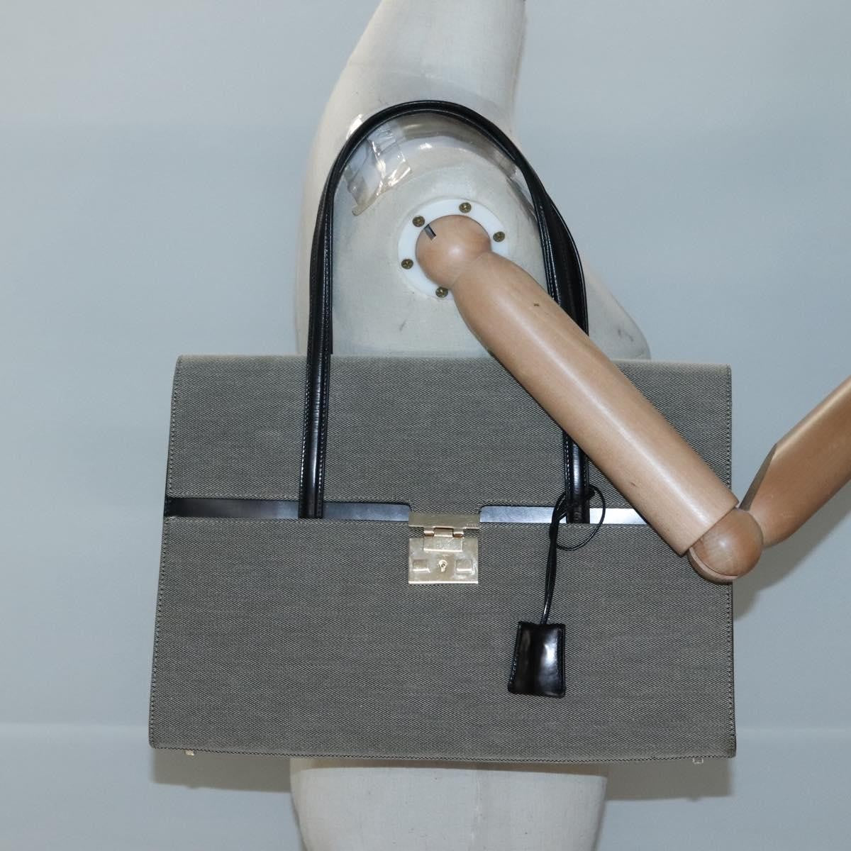 Gucci Lady Lock Handbag Canvas Beige Canvas Handbag (Pre-Owned)