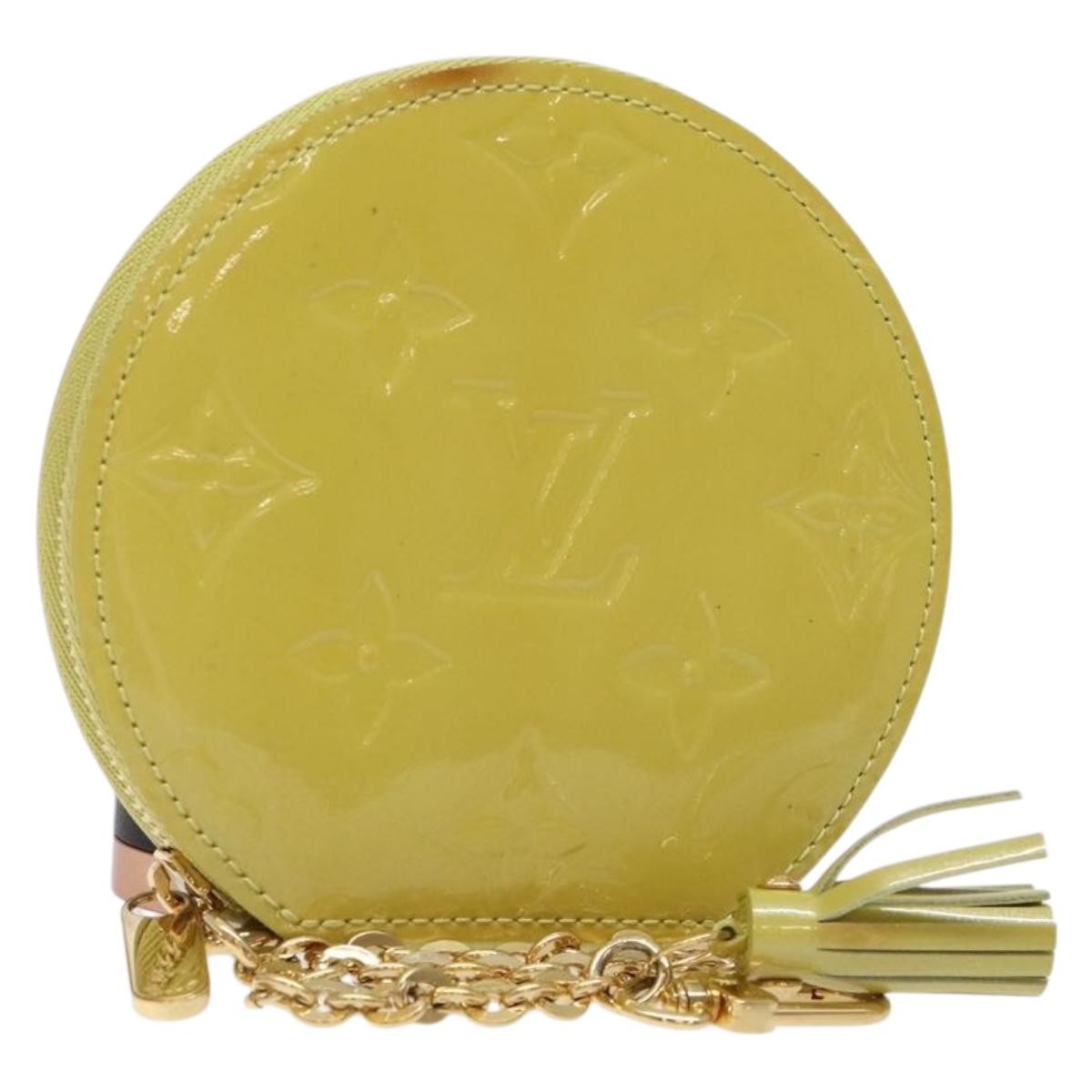 Louis Vuitton Boite Chapeau Coin Purse Monogram Vernis Beige Patent_Leather Wallets Accessory