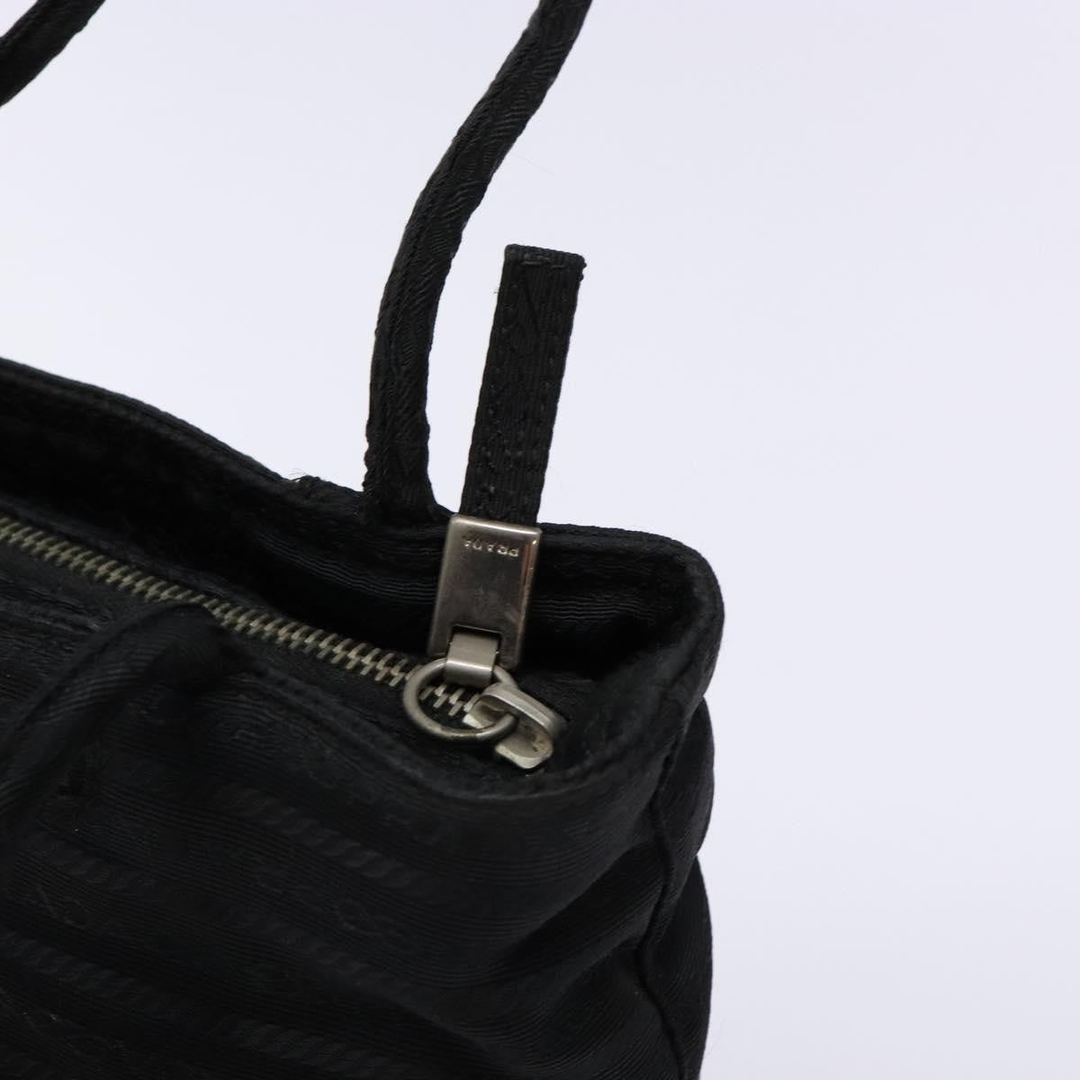 Prada Vintage Zip Handbag Tessuto Black Nylon Handbag