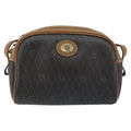 Christian Dior Vintage Honeycomb Shoulder Bag Canvas And Leather Black Canvas Shoulder Bag Bag (Pre-Owned)