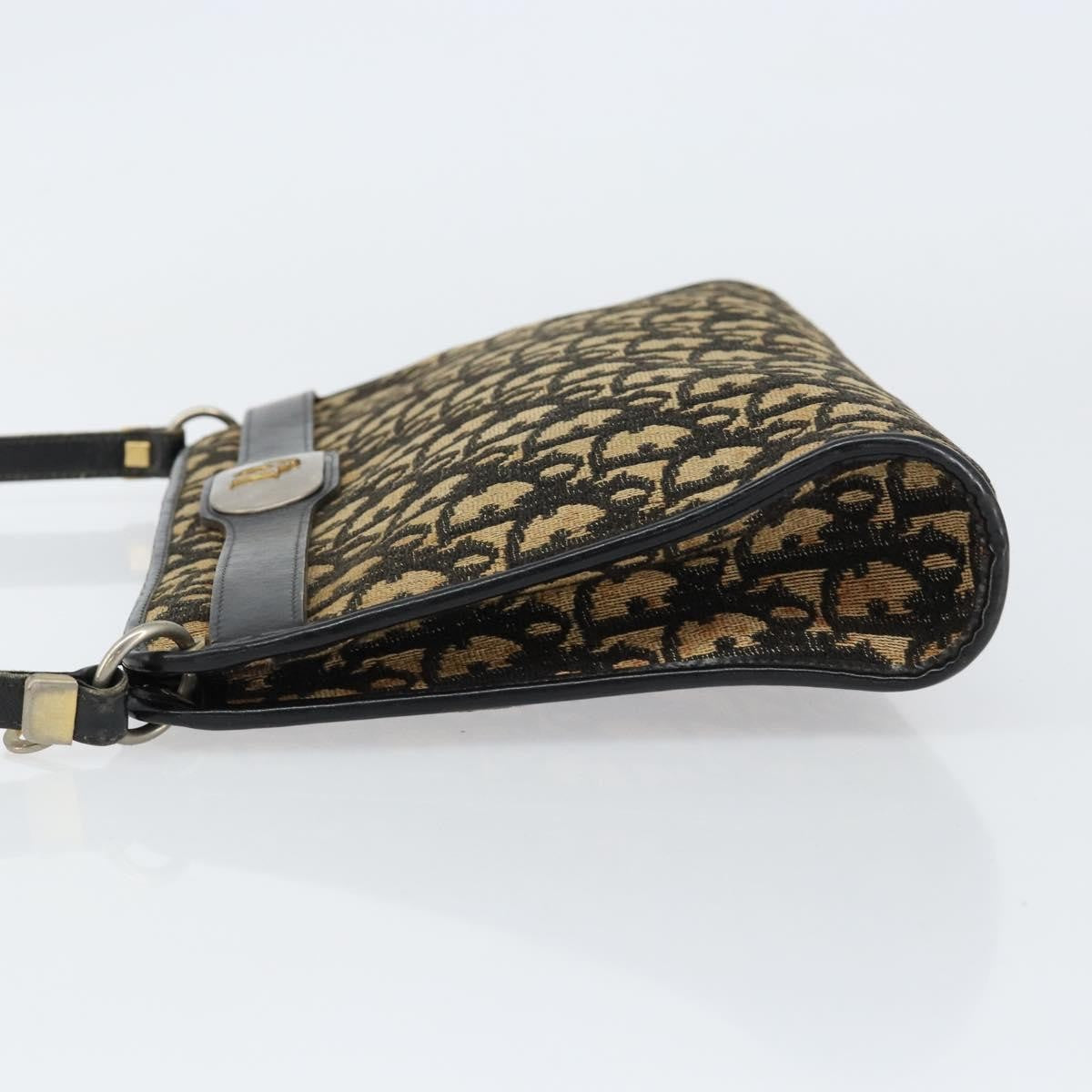 Christian Dior Vintage Trotter Shoulder Bag Canvas Navy Canvas Shoulder Bag Bag (Pre-Owned)