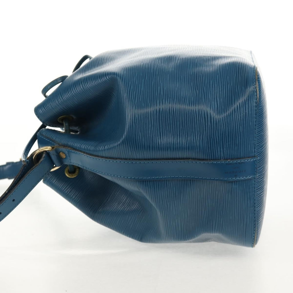 Louis Vuitton Petit Noe Handbag Epi Leather Blue Leather Shoulder Bag
