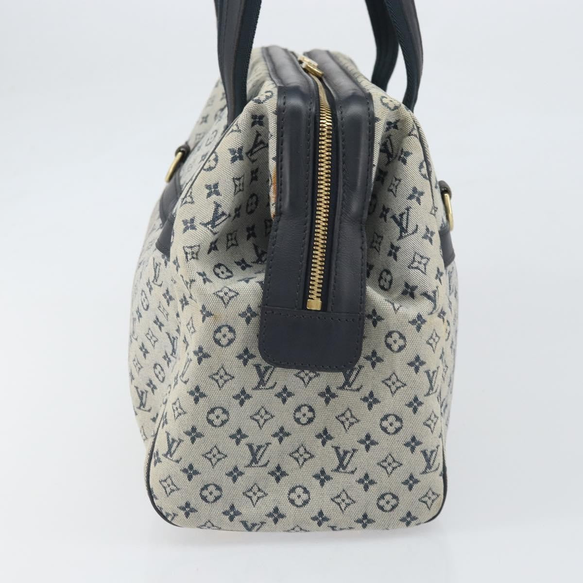 Louis Vuitton Josephine Handbag Mini Lin Blue Canvas Handbag