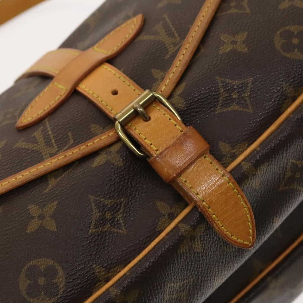 Louis Vuitton Saumur Handbag Monogram Canvas Brown Canvas Shoulder Bag