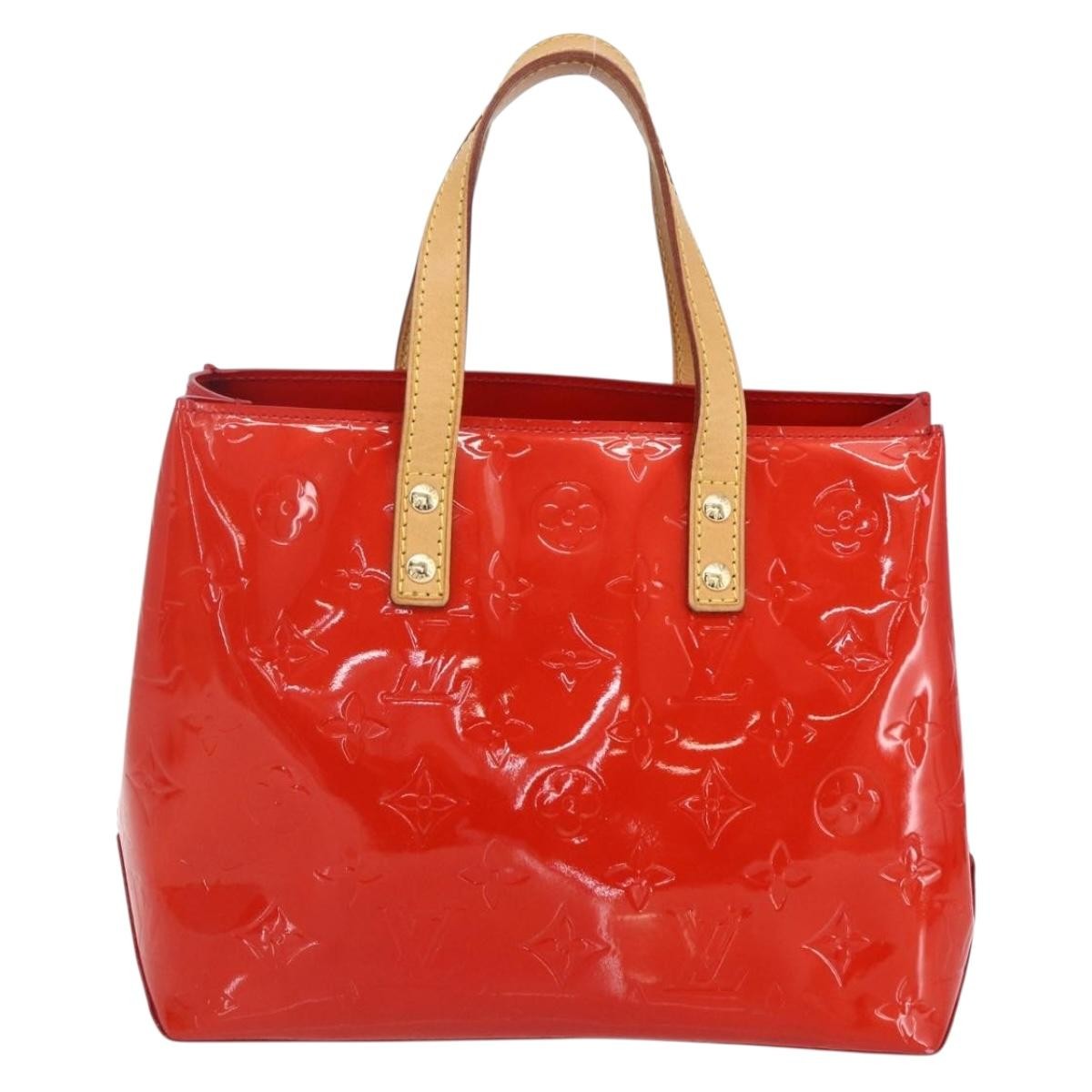 Louis Vuitton Reade Handbag Monogram Vernis Red Patent_Leather Handbag