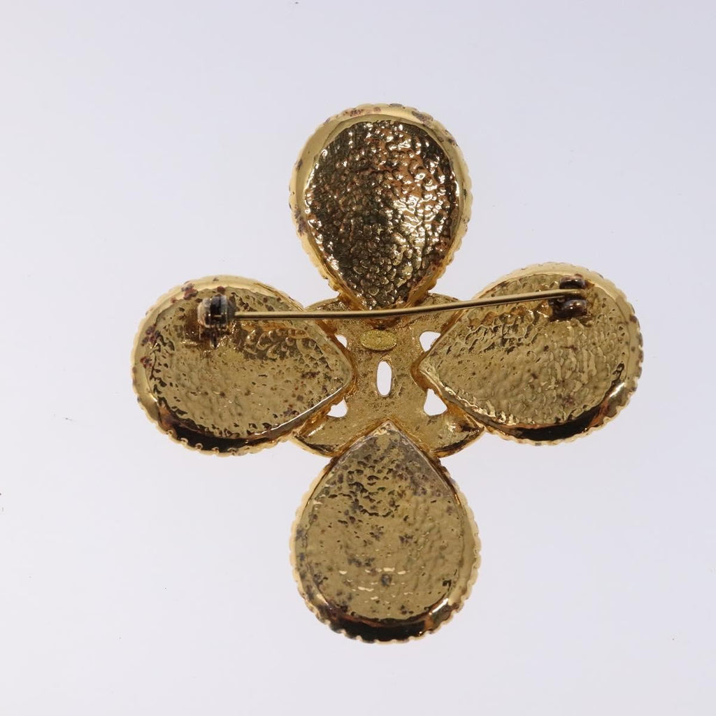 Chanel Cc Cross Badge Brooch Metal Gold Metal Brooch Jewelry