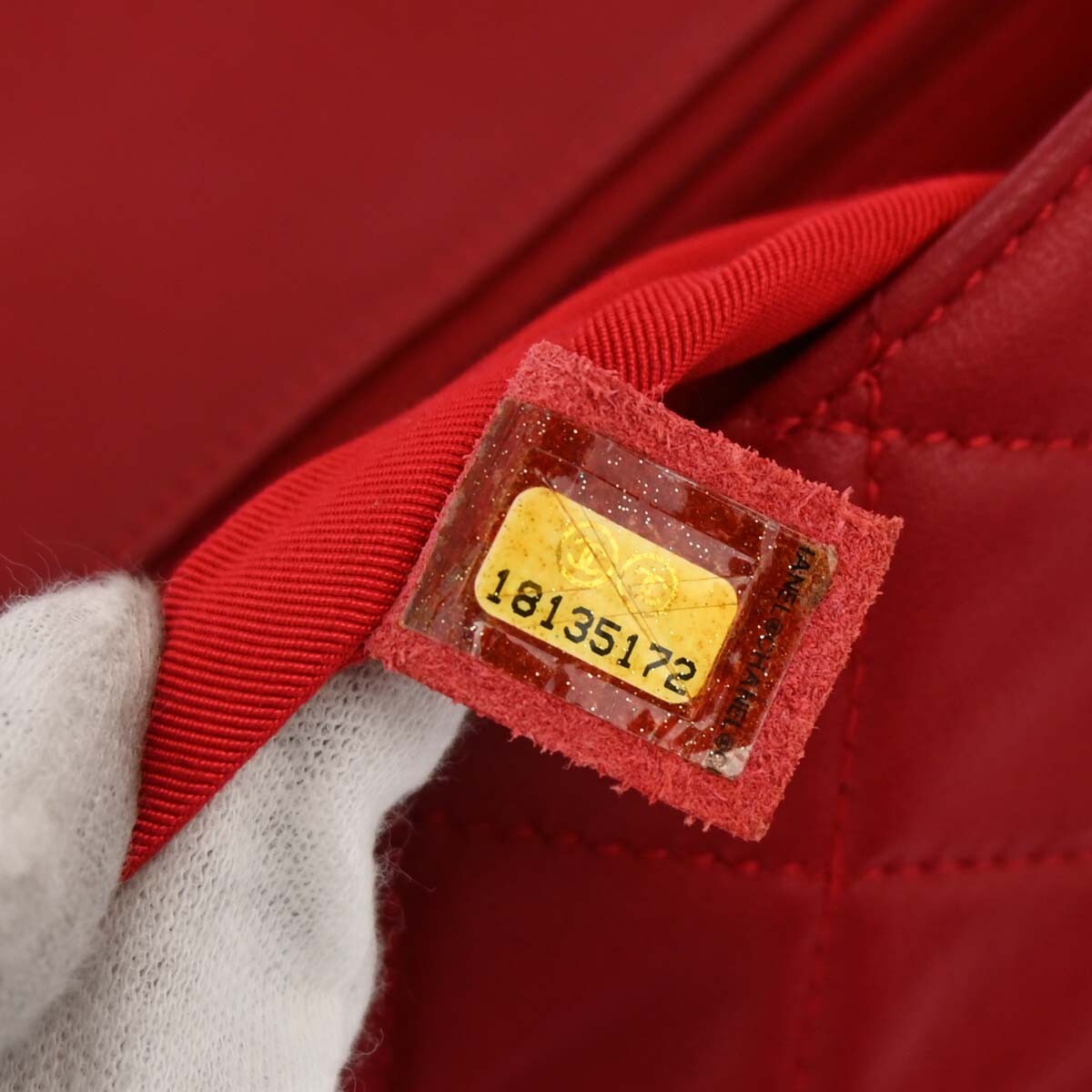 Chanel Hula Hoop Bag Quilted Lambskin Red Lamb Handbag