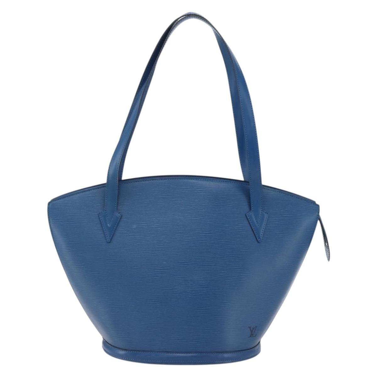Louis Vuitton Saint Jacques Handbag Epi Leather Blue Leather Shoulder Bag