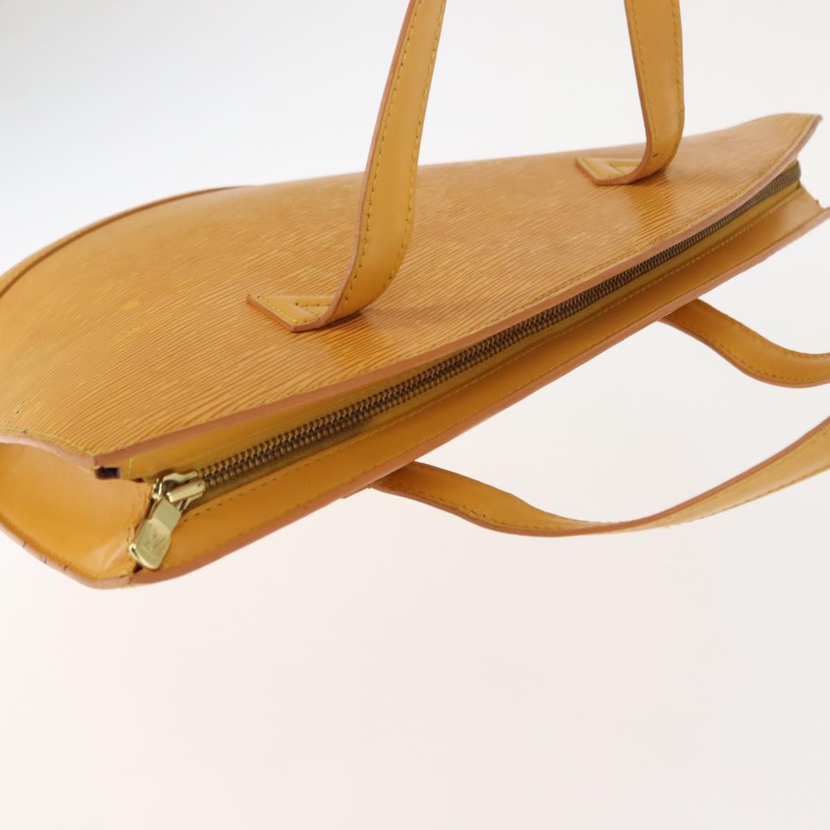 Louis Vuitton Saint Jacques Handbag Epi Leather Yellow Leather Handbag