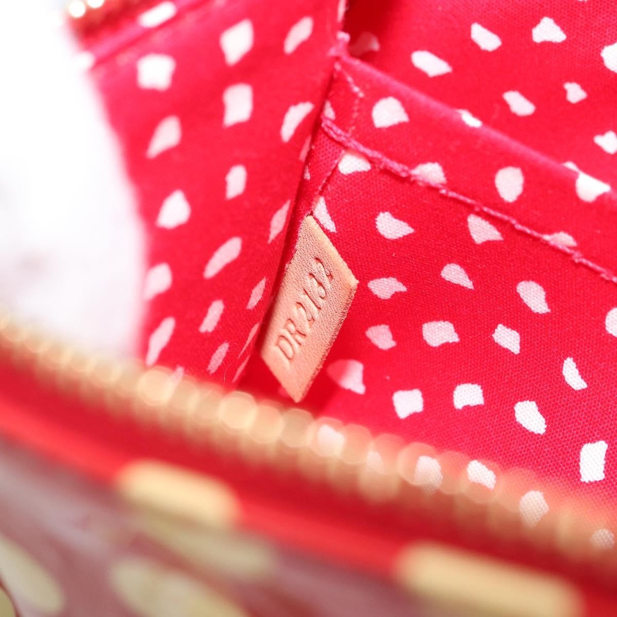 Louis Vuitton Pochette Accessoires Yayoi Kusama Painted Dots Monogram Vernis Red Patent_Leather Clutche & Pouche Bag