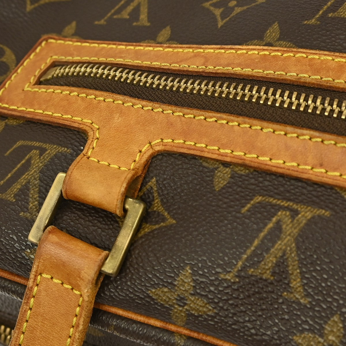 Louis Vuitton Cite Handbag Monogram Canvas Brown Canvas Shoulder Bag