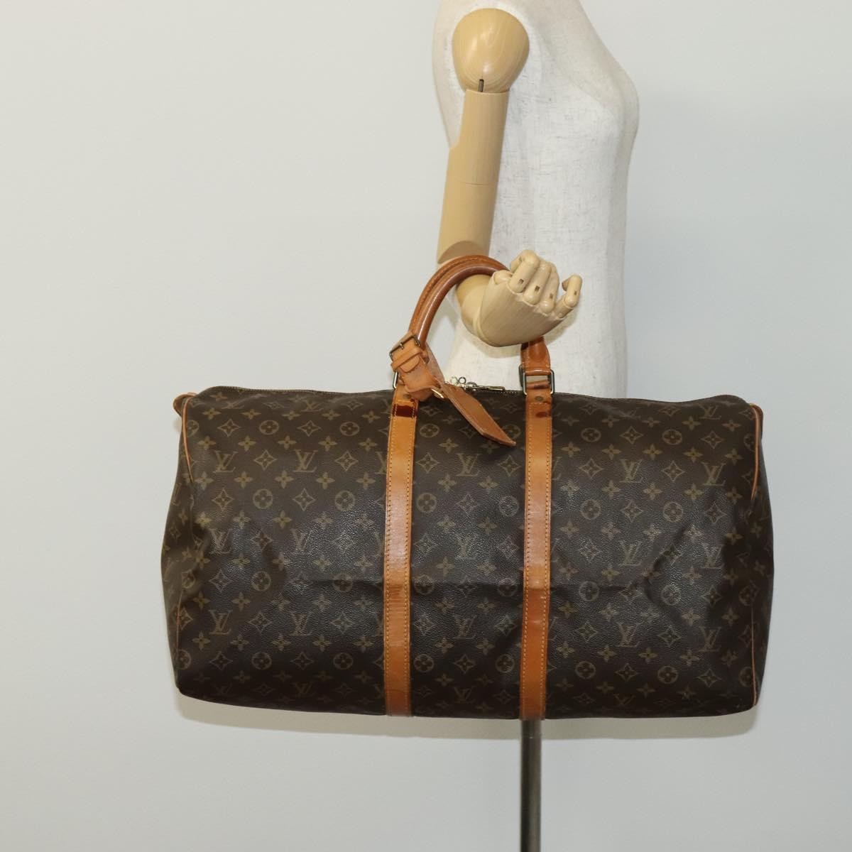 Louis Vuitton Keepall Bag Monogram Canvas Brown Canvas Bag