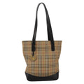 Burberry Nova Check Tote Canvas And Leather Beige Canvas Tote Bag