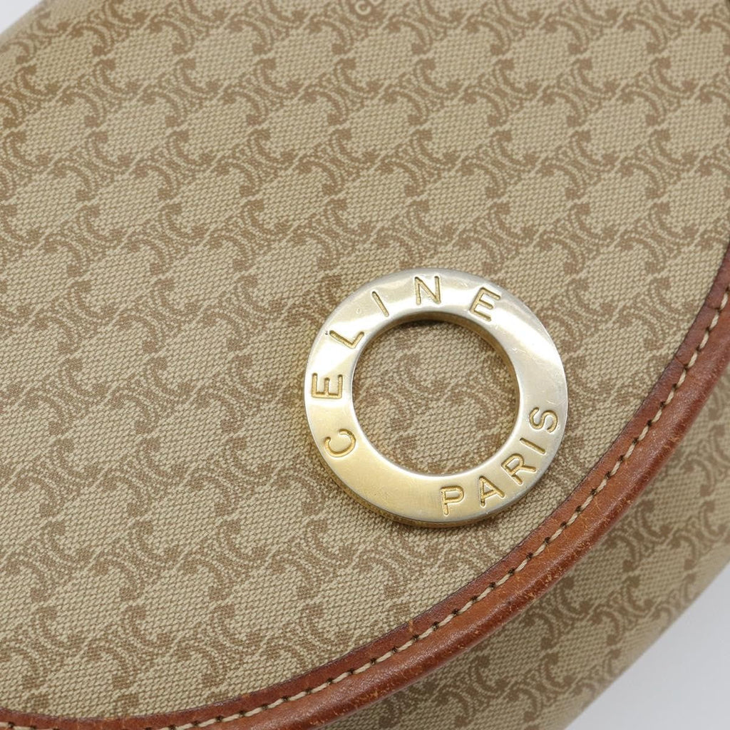 Celine Macadam Shoulder Bag Pvc Leather Beige Pvc Shoulder Bag Bag