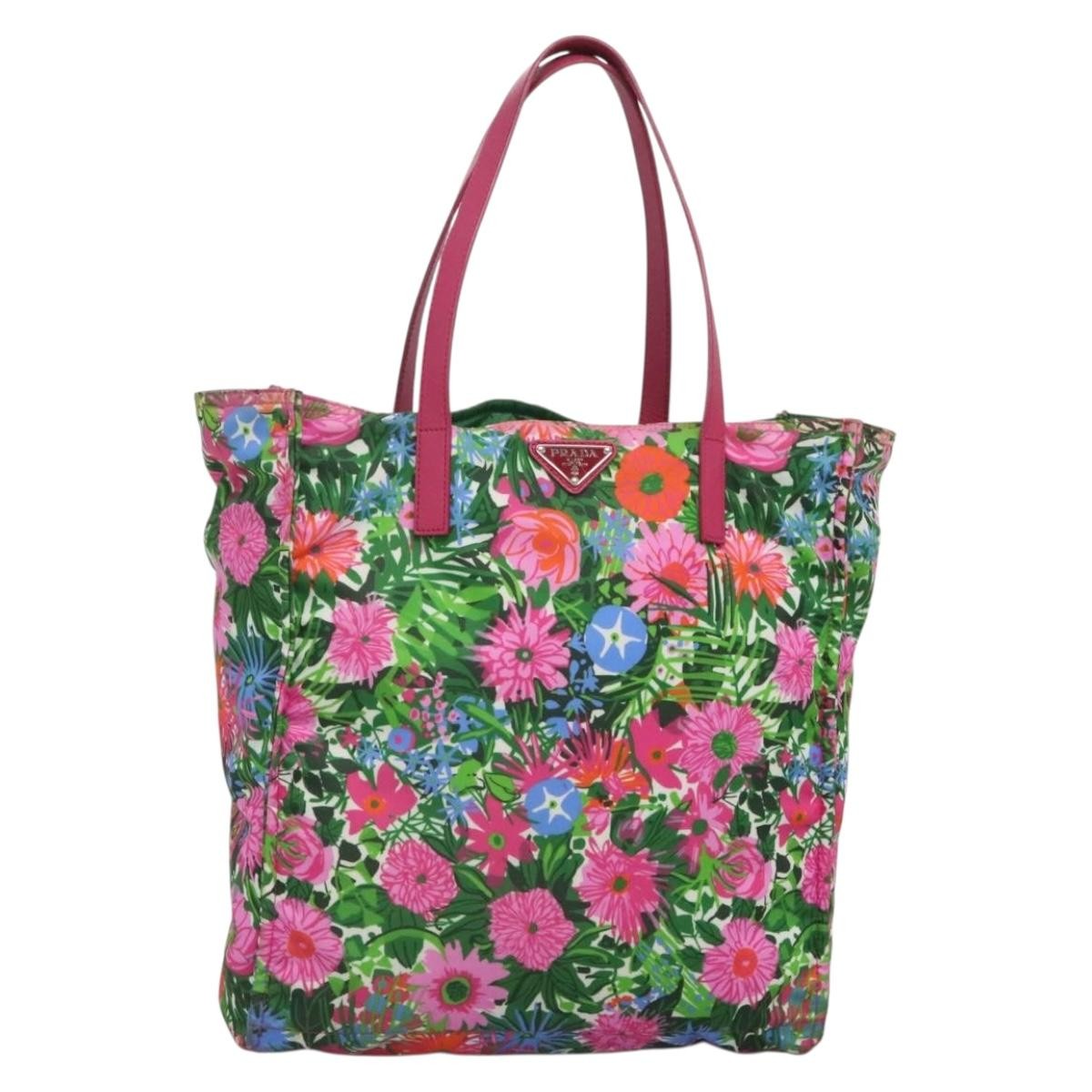 Prada Vintage Shopping Tote Nylon Multicolour Nylon Tote Bag Bag