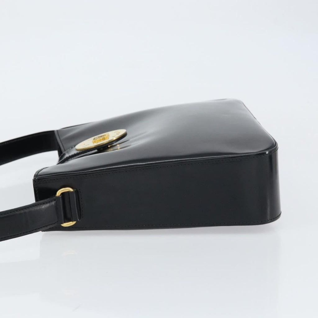 Celine Handbag Patent Leather Black Patent_Leather Shoulder Bag Bag
