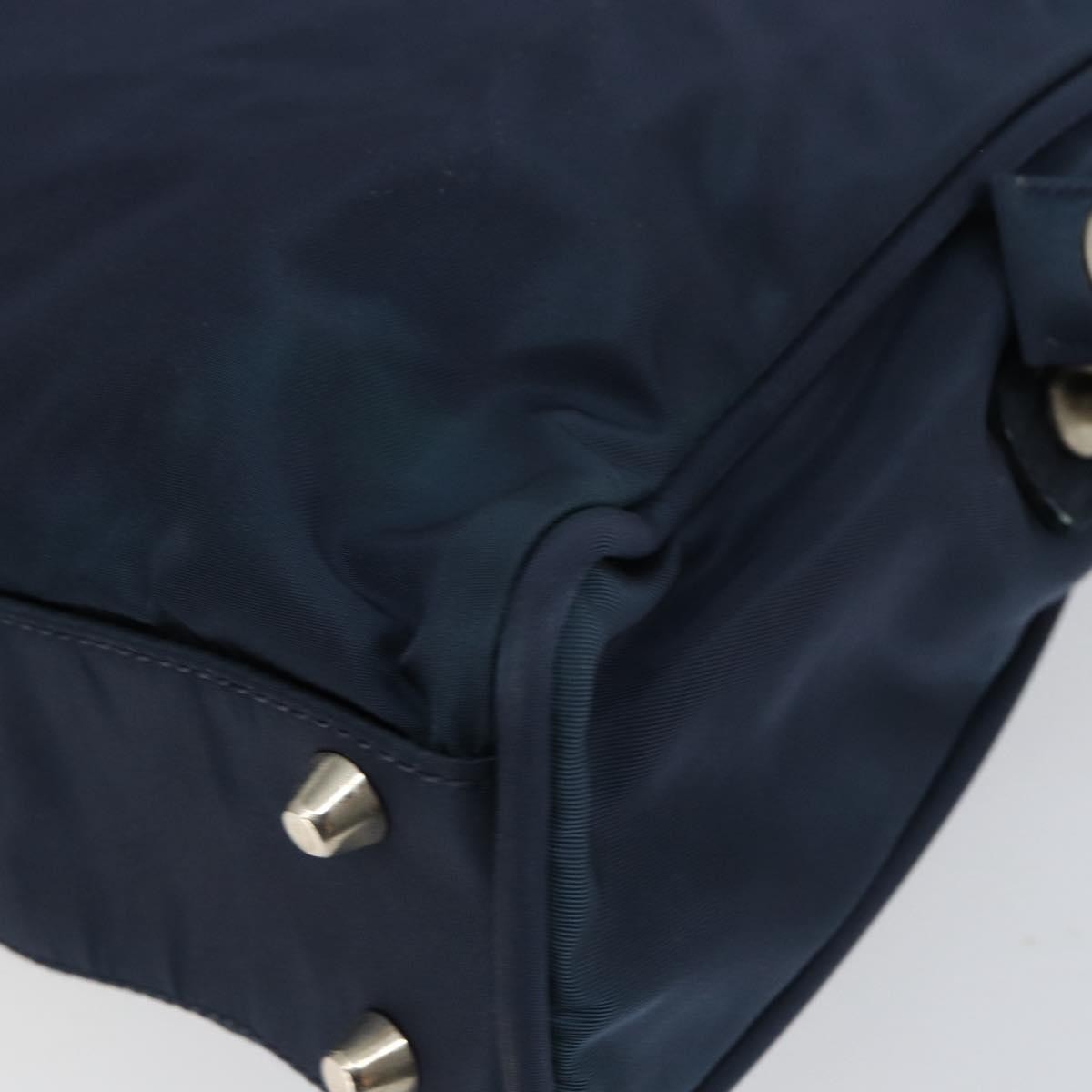 Prada Zip Around Tote Tessuto Navy Nylon Handbag