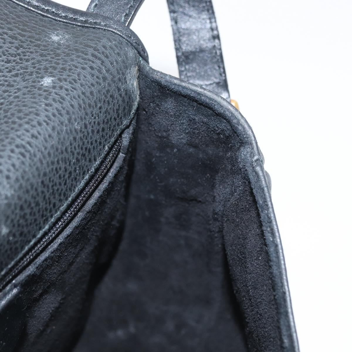 Gucci Vintage Shoulder Bag Leather Black Leather Shoulder Bag Bag (Pre-Owned)