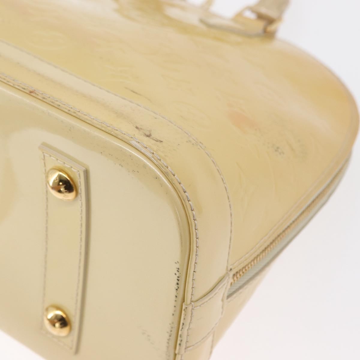 Louis Vuitton Alma Handbag Monogram Vernis Beige Patent_Leather Handbag