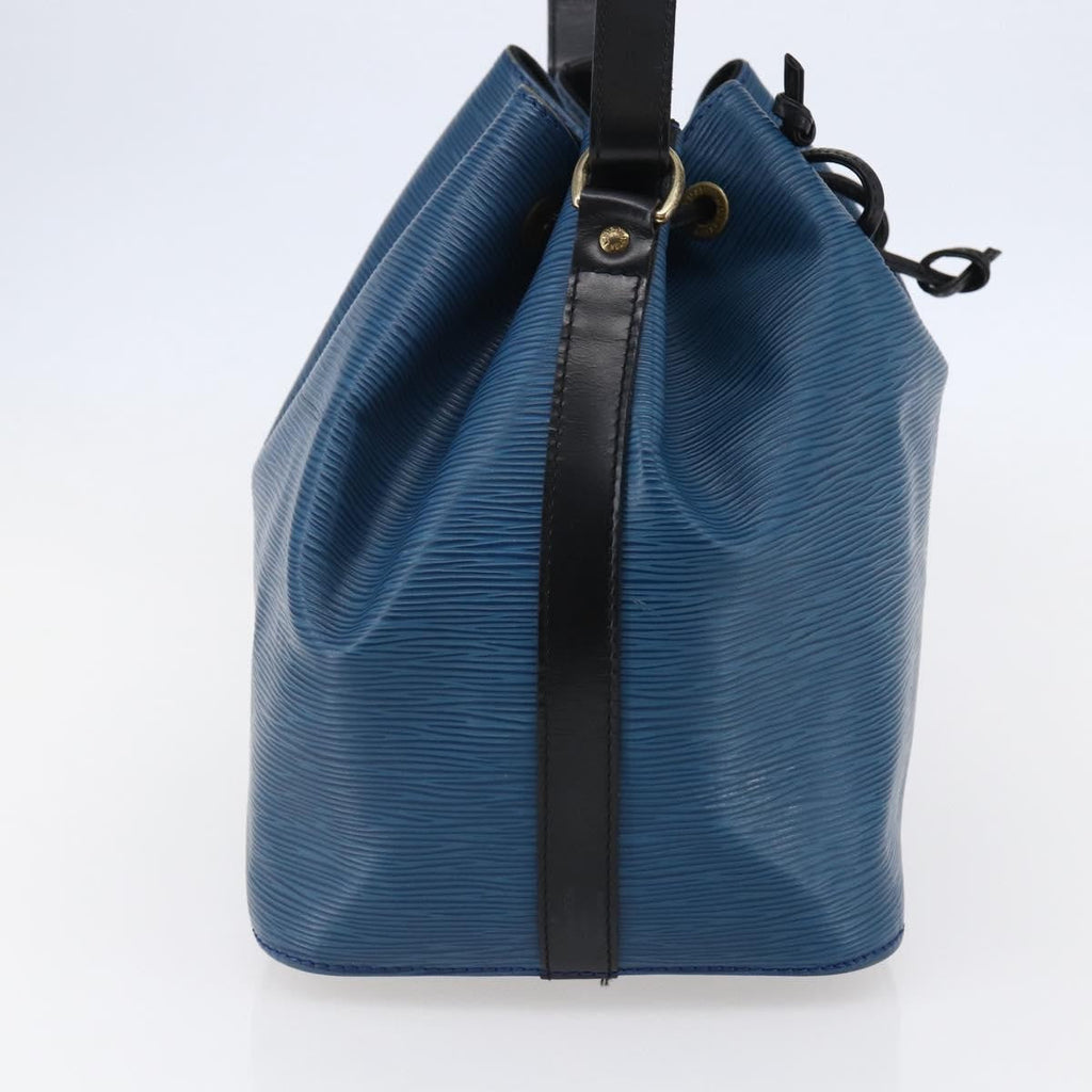 Louis Vuitton Petit Noe Handbag Two Tone Epi Leather Black Leather Bag