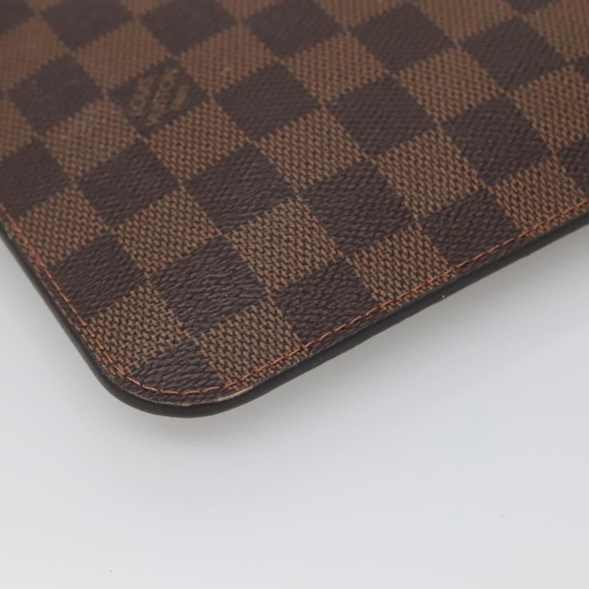 Louis Vuitton Neverfull Pochette Damier Brown Canvas Bag