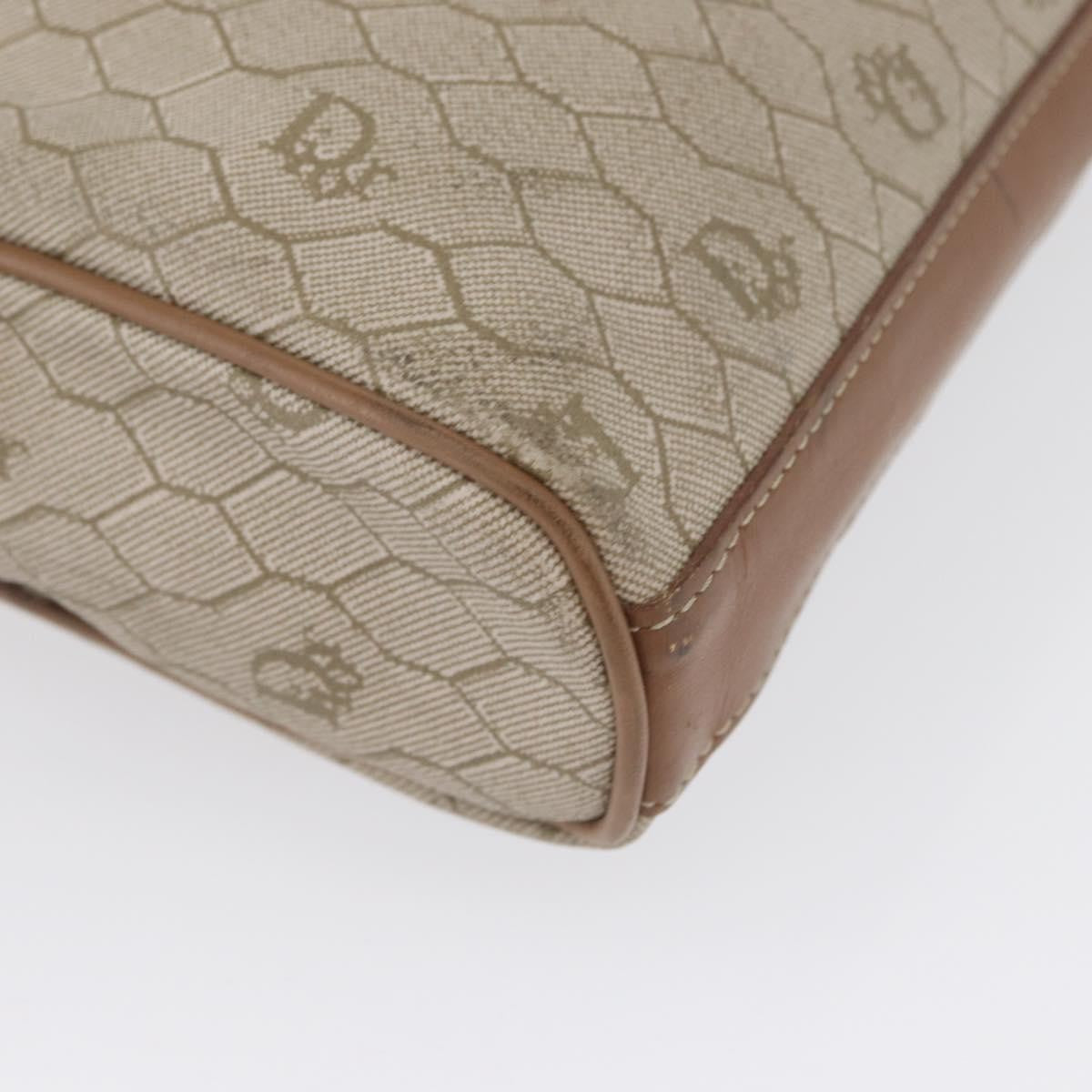 Christian Dior Vintage Honeycomb Clutch Canvas Beige Canvas Clutche & Pouche Bag (Pre-Owned)