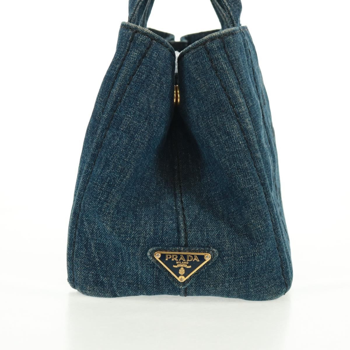 Prada Canapa Tote Denim Blue Denim_Jeans Tote Bag Bag