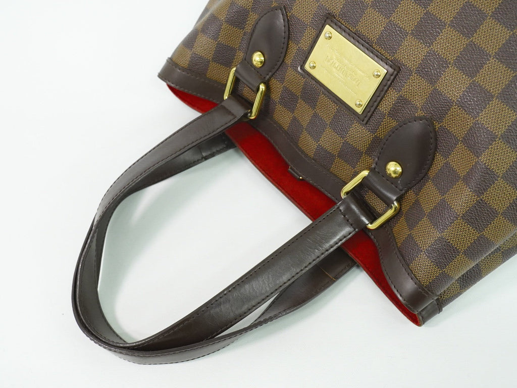 Louis Vuitton Hampstead Handbag Damier Brown Canvas Tote Bag