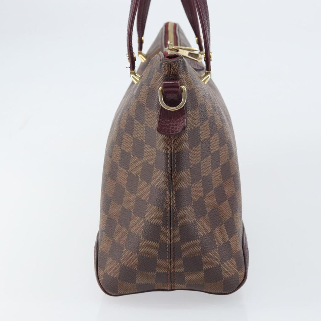 Louis Vuitton Hyde Park Handbag Damier With Leather Brown Canvas Handbag