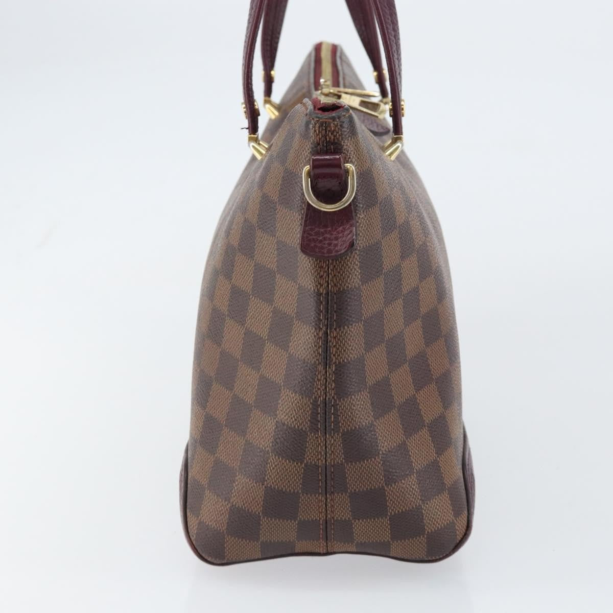 Louis Vuitton Hyde Park Handbag Damier With Leather Brown Canvas Handbag