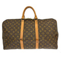 Louis Vuitton Keepall Bag Monogram Canvas Brown Canvas Travel Bag
