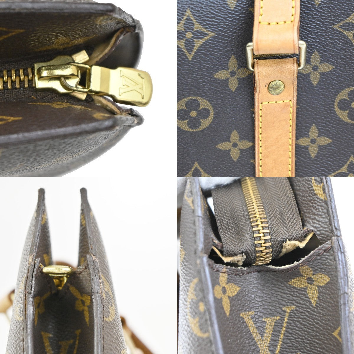 Louis Vuitton Babylone Handbag Monogram Canvas Brown Canvas Shoulder Bag