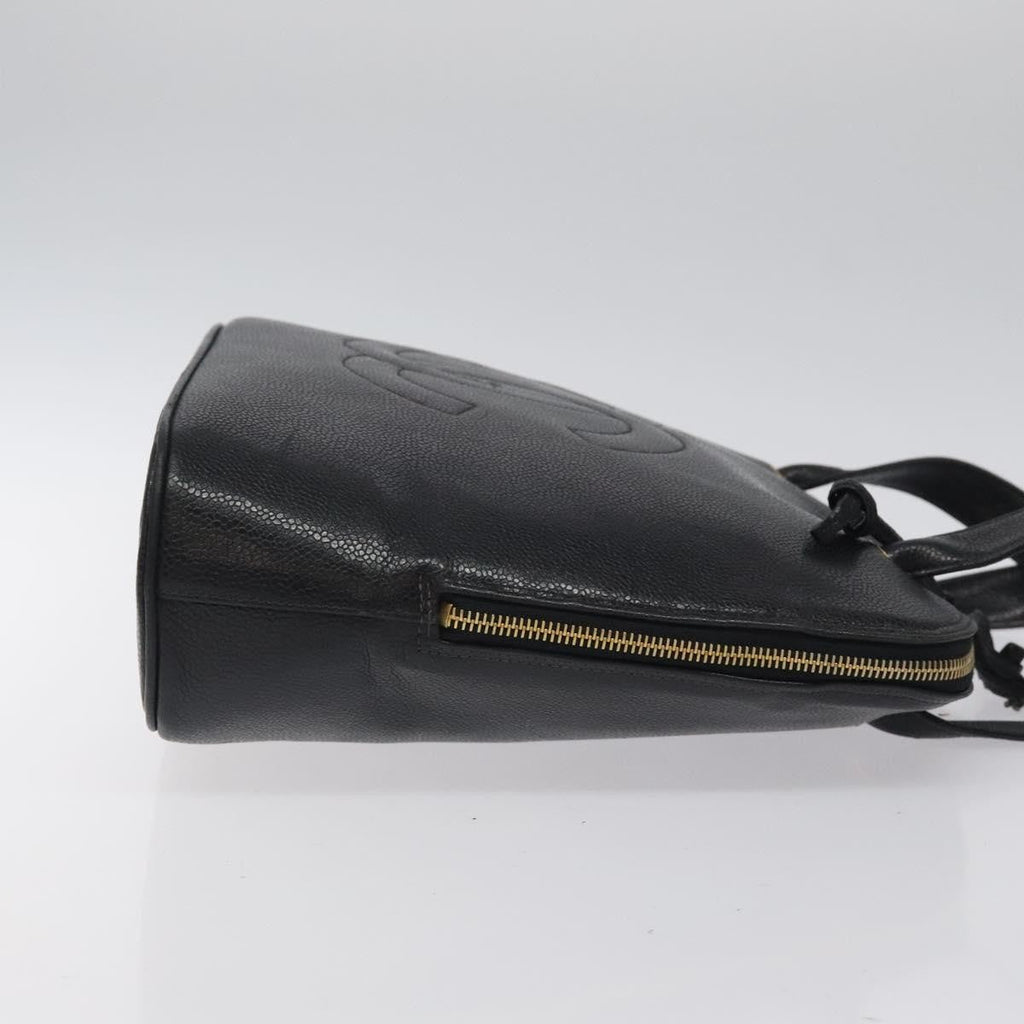 Chanel Vintage Cc Dome Bag Caviar Black Calfskin Handbag
