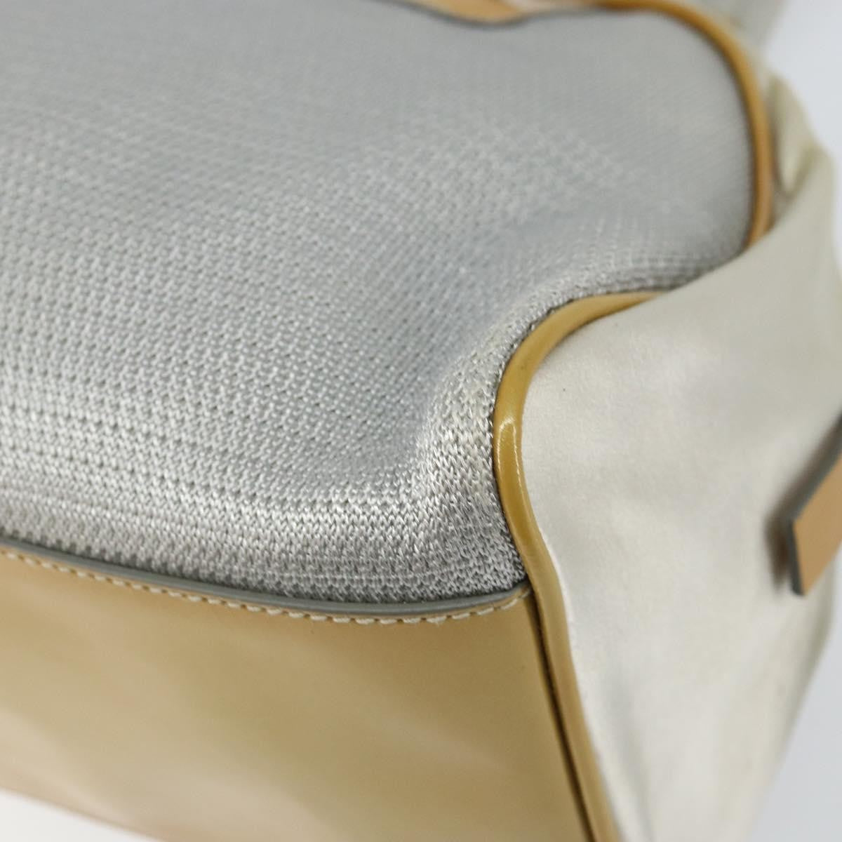 Prada Vintage Zip Handbag Tessuto Silver Nylon Handbag