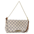Louis Vuitton Favorite Handbag Damier White Canvas Clutche & Pouche Bag