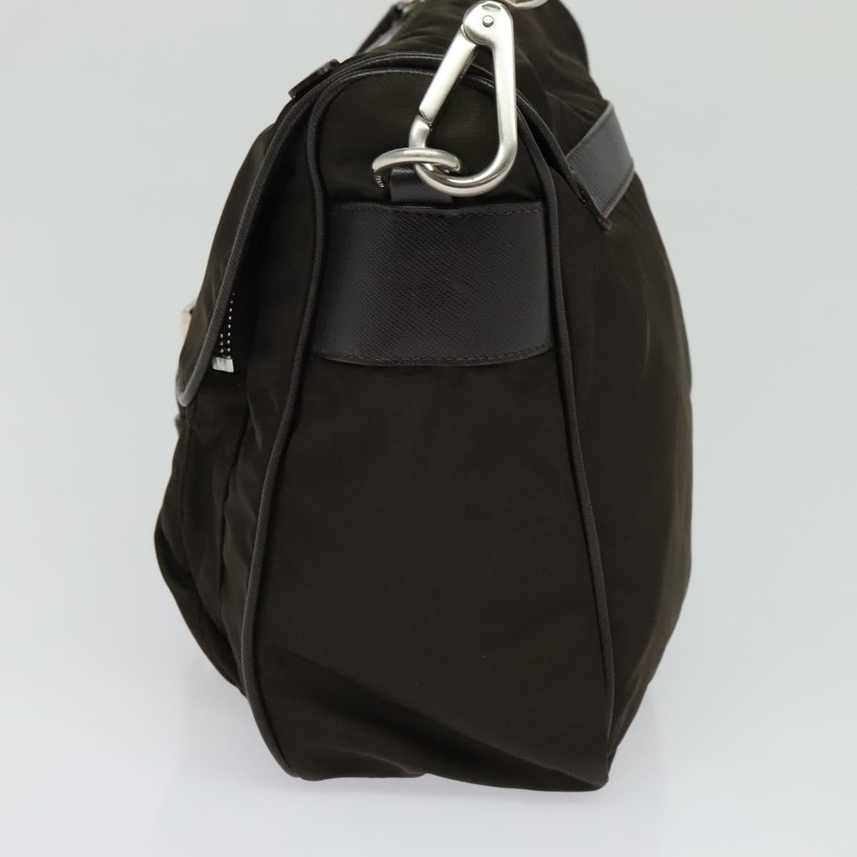 Prada Vintage Flap Shoulder Bag Nylon Khaki Nylon Shoulder Bag Bag