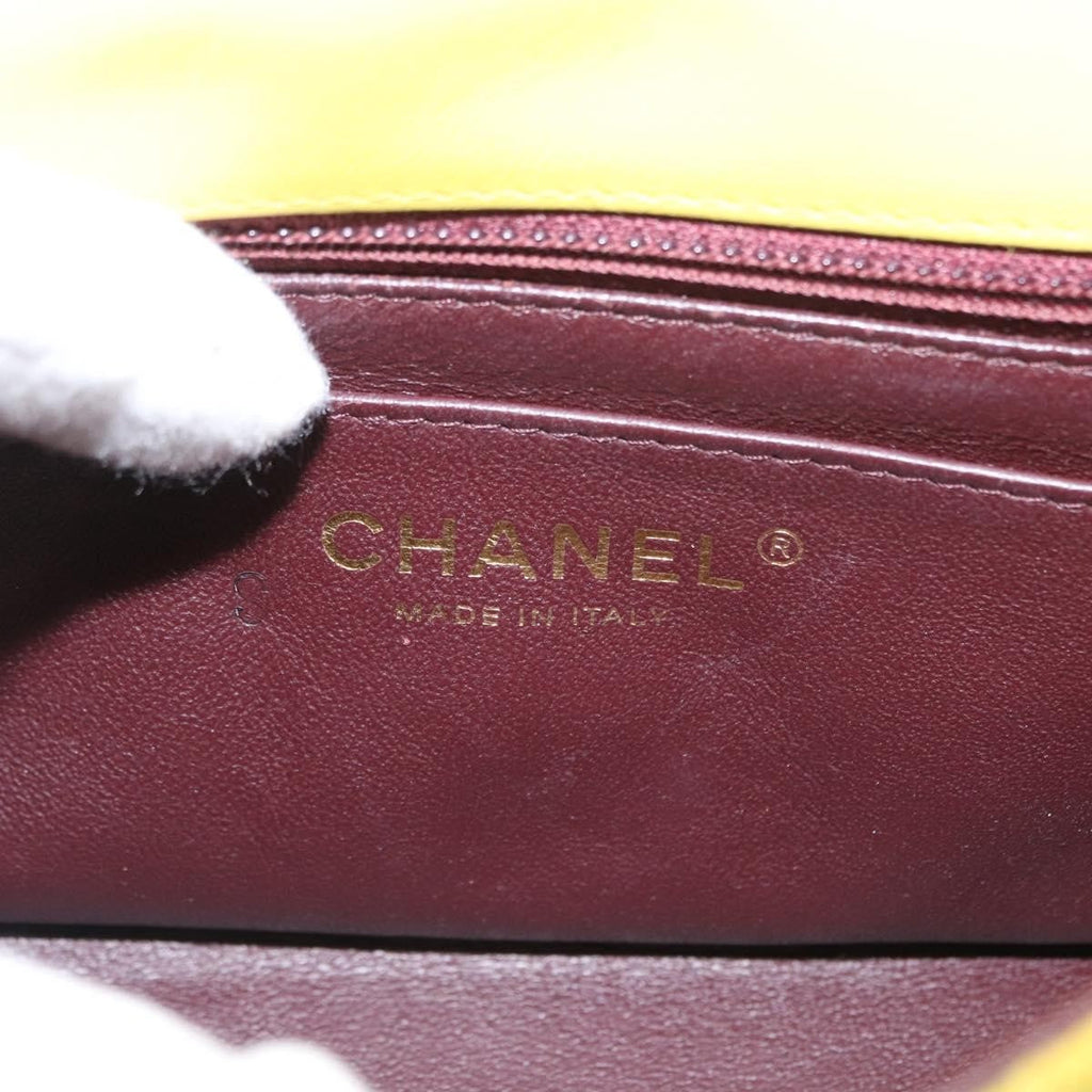 Chanel Chic With Me Flap Bag Quilted Jersey Yellow Cotton Shoulder Bag Bag