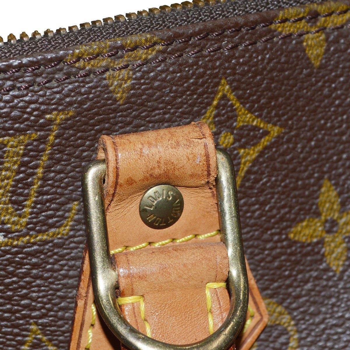 Louis Vuitton Alma Handbag Monogram Canvas Brown Canvas Handbag