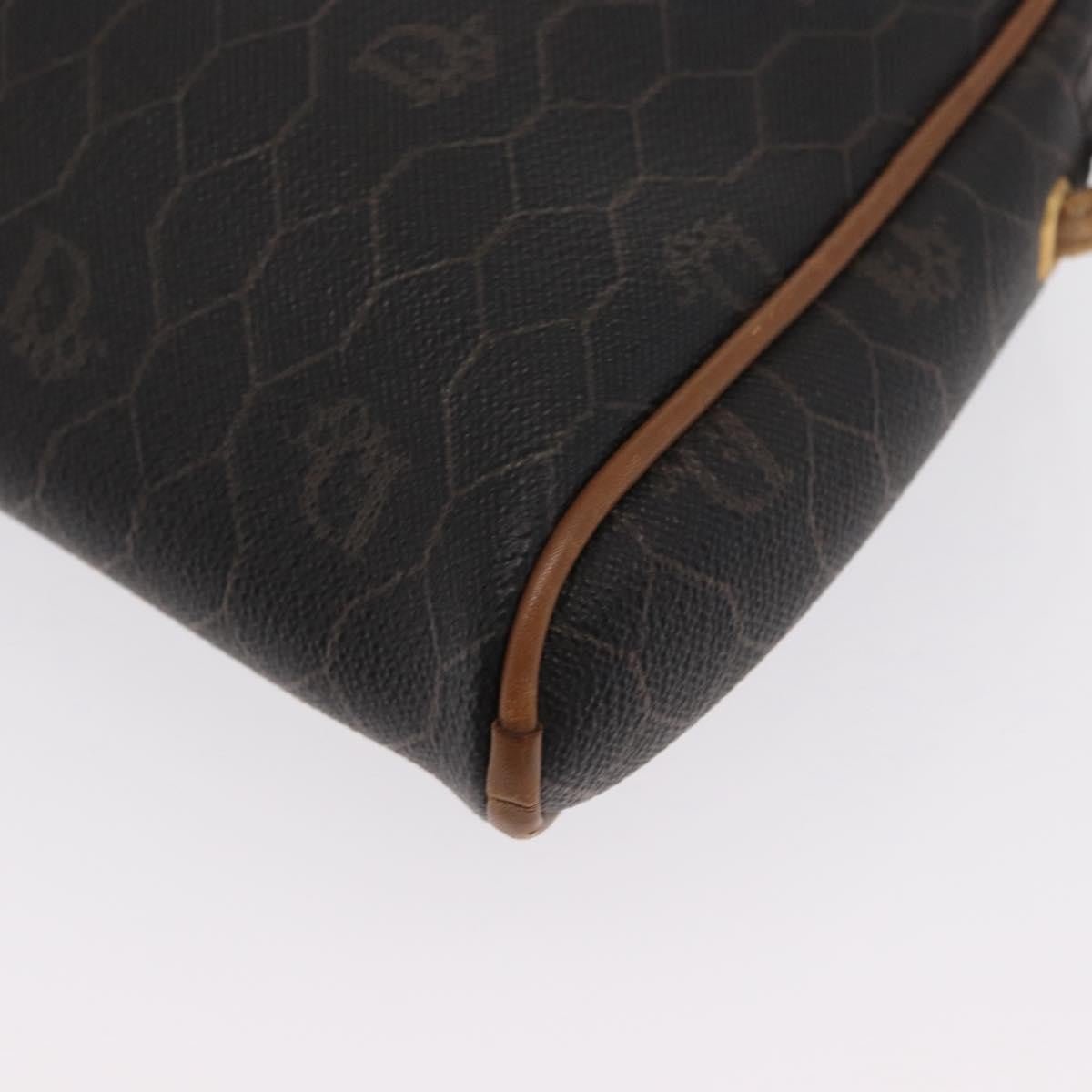 Christian Dior Vintage Honeycomb Shoulder Bag Canvas And Leather Black Canvas Shoulder Bag Bag (Pre-Owned)